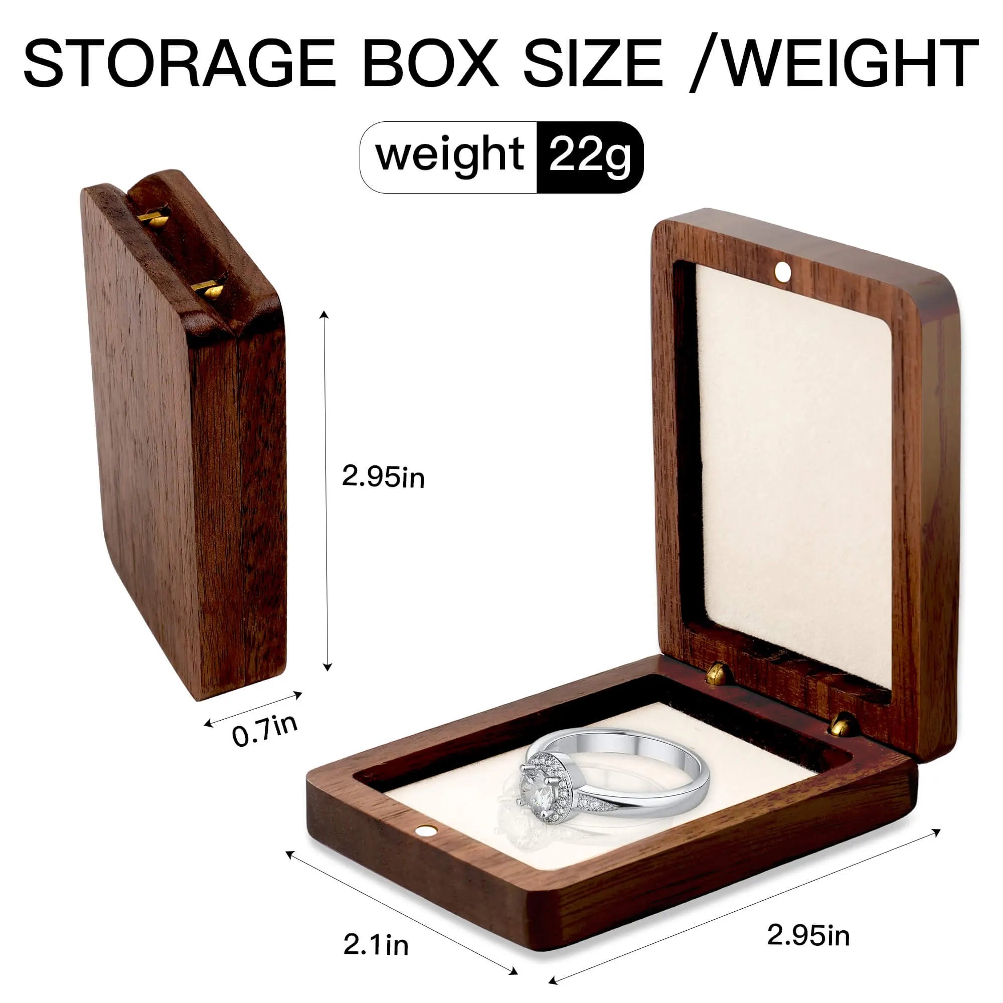 Vintage wooden medal box size specification chart - dimensions and measurements guide